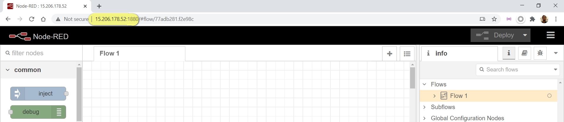 Node-RED on AWS EC2 instance